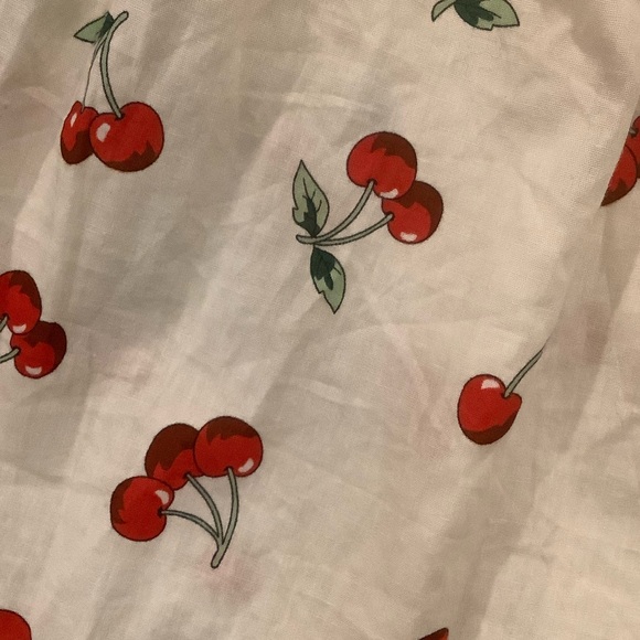 Charming Cherry Print Cotton Dress NWT Size Small - Picture 9 of 16